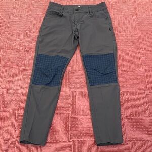Orage Women's Gray and Blue Trousers cotton blend lightly stretchy W29L27.5